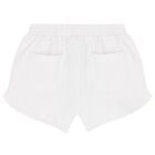 Girls White Shorts, 6, hi-res