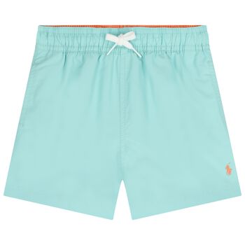 Boys Blue Logo Swim Shorts