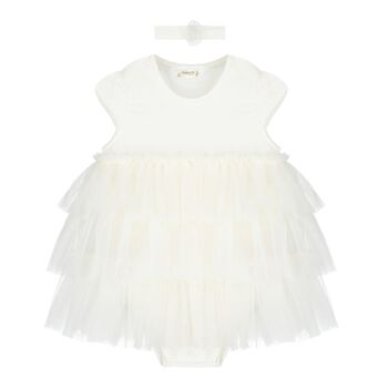 Baby Girls Ivory Tulle Dress Set