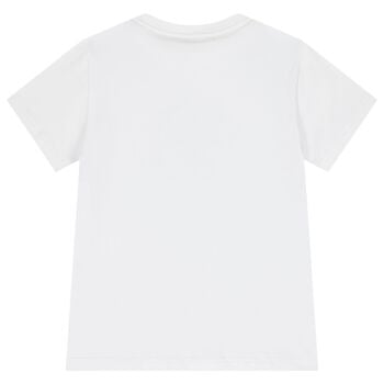 Boys White Compass Geo Map T-Shirt