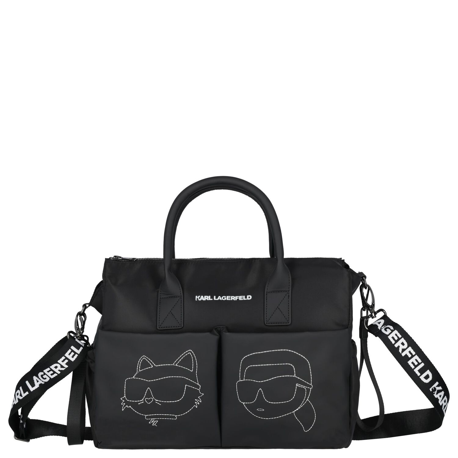Black Ikonik Baby Changing Bag, 1, hi-res