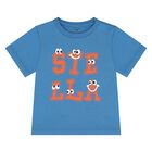 Younger Boys Blue Logo T-Shirt, 1, hi-res