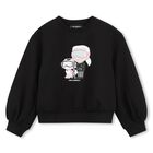 Girls Pink Choupette Logo Sweatshirt, 1, hi-res