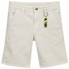 Boys Beige Bermuda Shorts, 1, hi-res