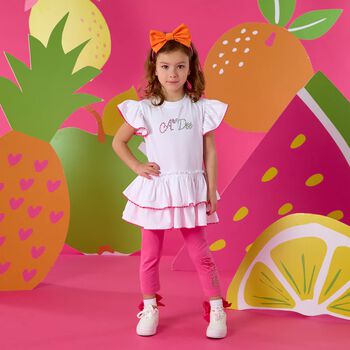 طوق شعر للبنات باللونين البرتقالي والوردي