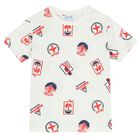 تيشيرت أولاد باللون الأبيض والأزرق ( قطعتين), 1, hi-res