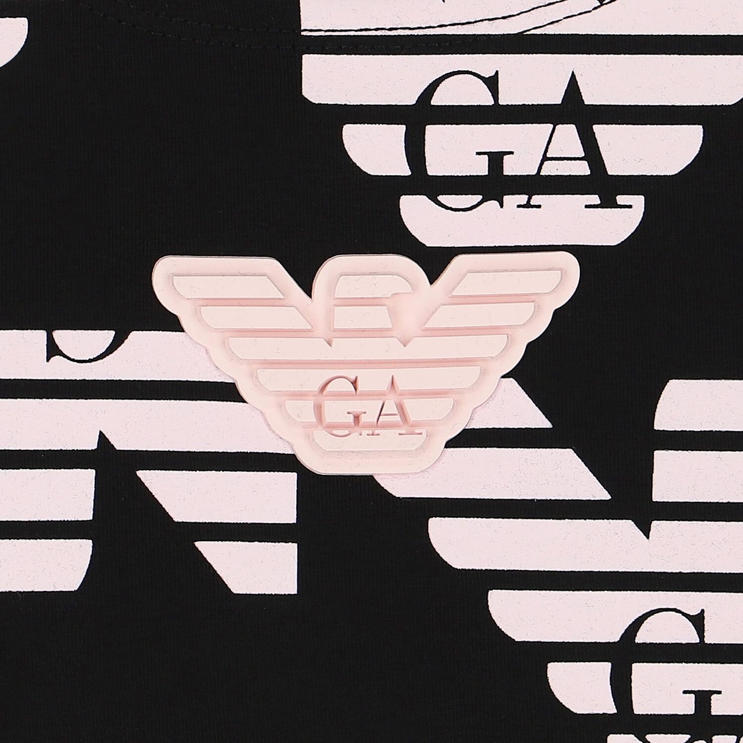 Girls Black & Pink Logo Crop Top, 1, hi-res image number null