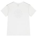 Boys White Logo T-Shirt, 1, hi-res