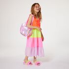 Girls Pink Tulle Sliders, 1, hi-res