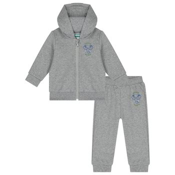 Younger Boys Grey Elephant Logo Tracksuit