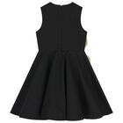 فستان بنات مزين بالزهور باللون الاسود , 1, hi-res