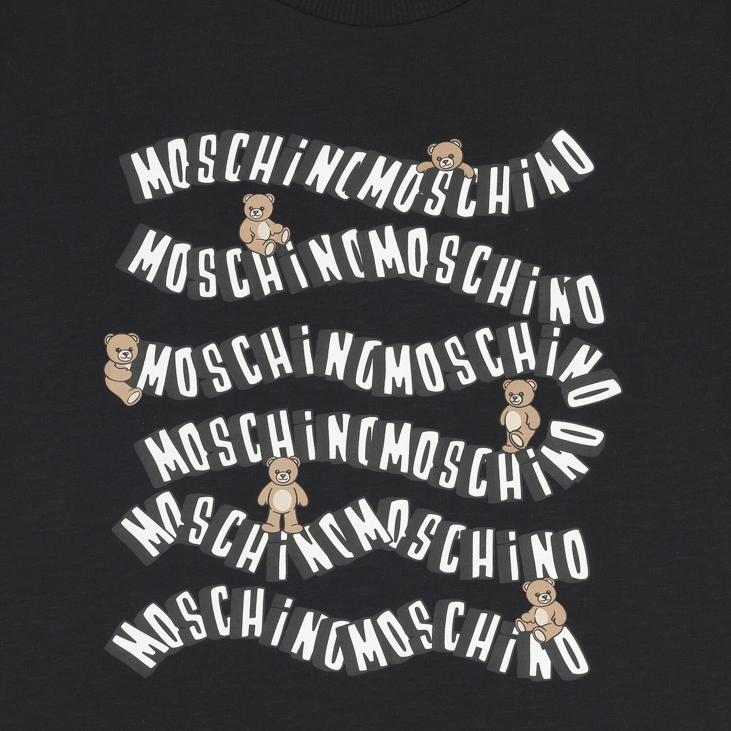 Black Teddy Bear Logo T-Shirt, 3, hi-res