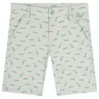 Boys Grey Crocodile Shorts, 1, hi-res