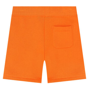 Boys Orange Logo Shorts