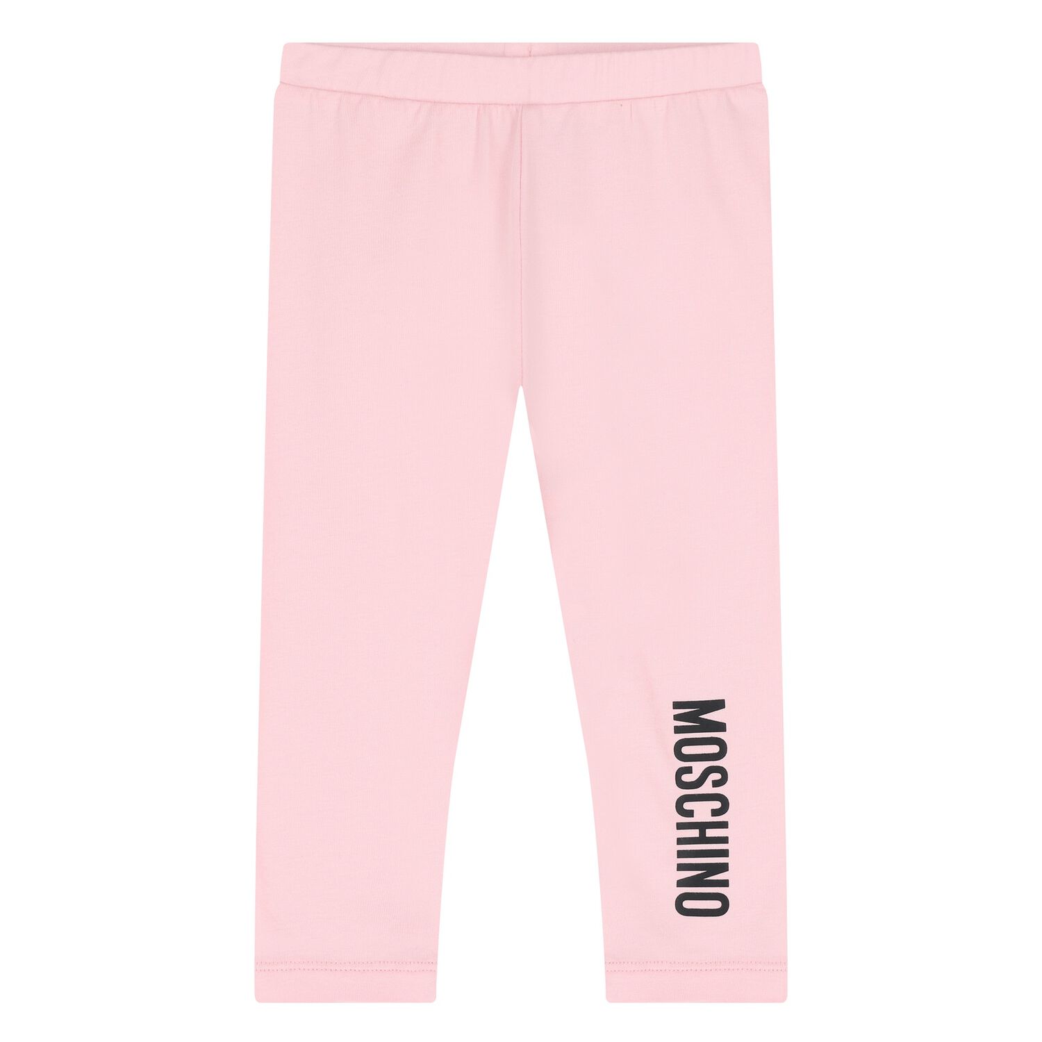 Younger Girls Pink Logo Leggings, 1, hi-res