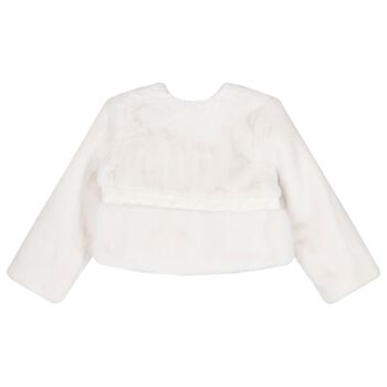 Younger Girls White Fur Coat