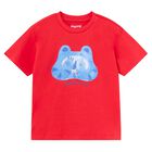 Younger Boys Red Monster T-Shirt, 1, hi-res