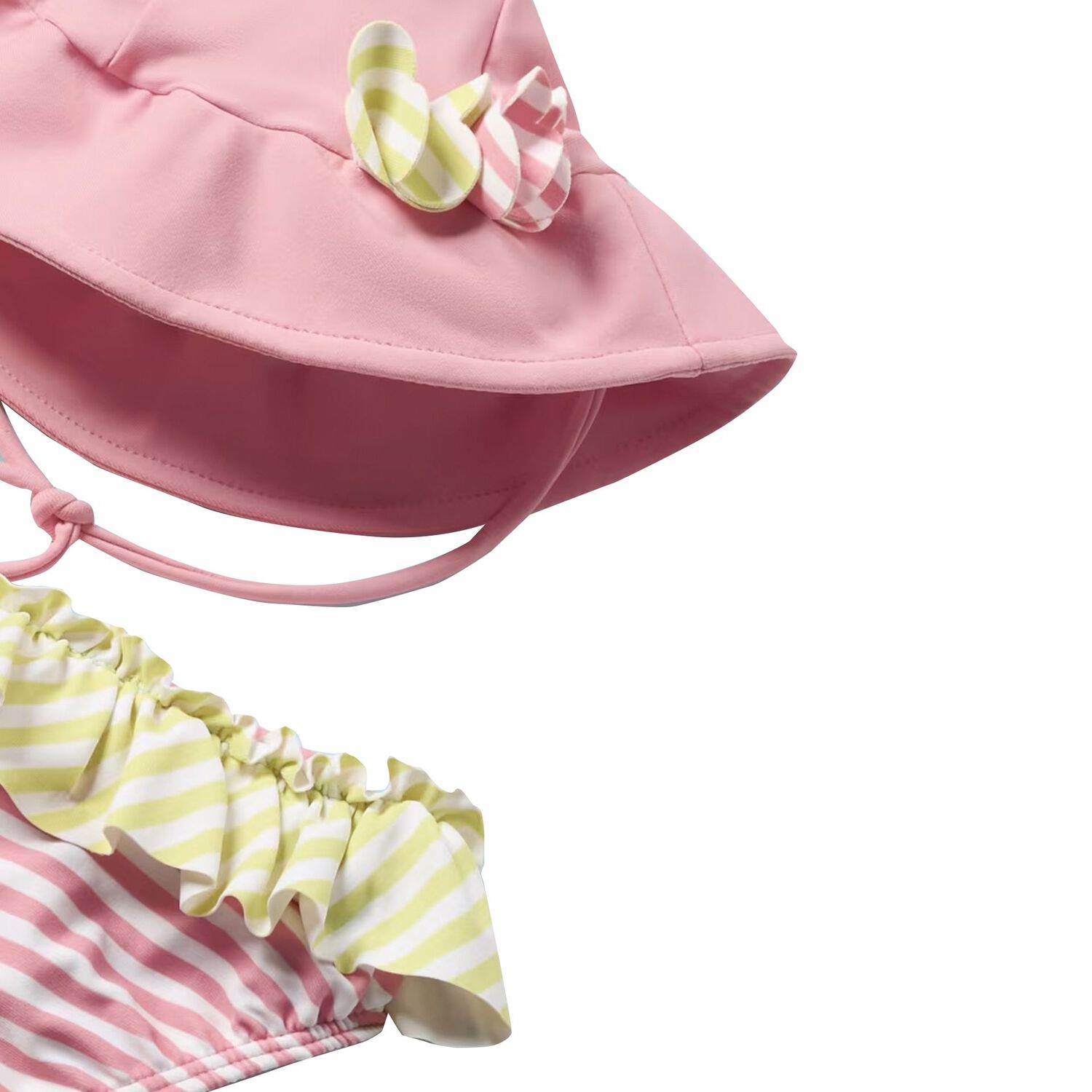 ( طقم بنات سباحة باللون الوردي والأصفر ( 3 قطع, 1, hi-res image number null