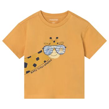 Younger Boys Yellow Giraffe T-Shirt