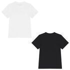 Boys Black & White Logo T-Shirt ( 2 Pack ), 3, hi-res