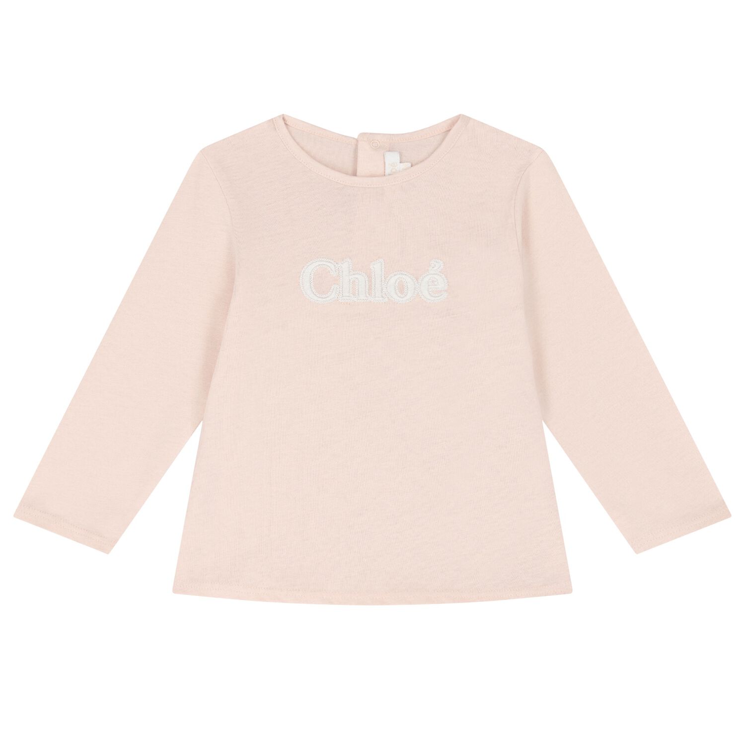 Younger Girls Pink Logo Long Sleeve Top, 1, hi-res image number null