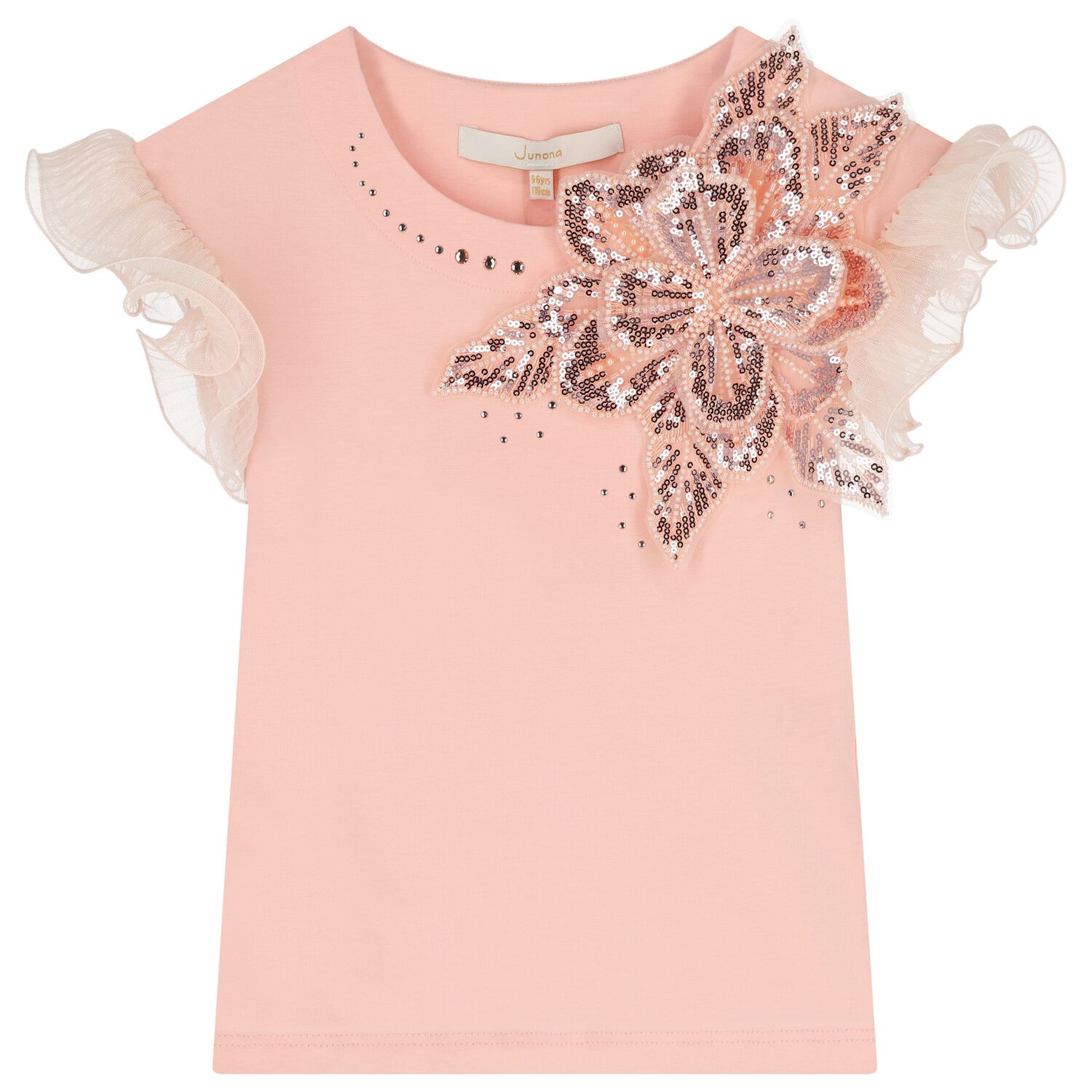 Girls Pink Embellished Sequin Skirt Set, 1, hi-res