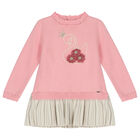 فستان بنات باللون الوردى والبيج, 1, hi-res