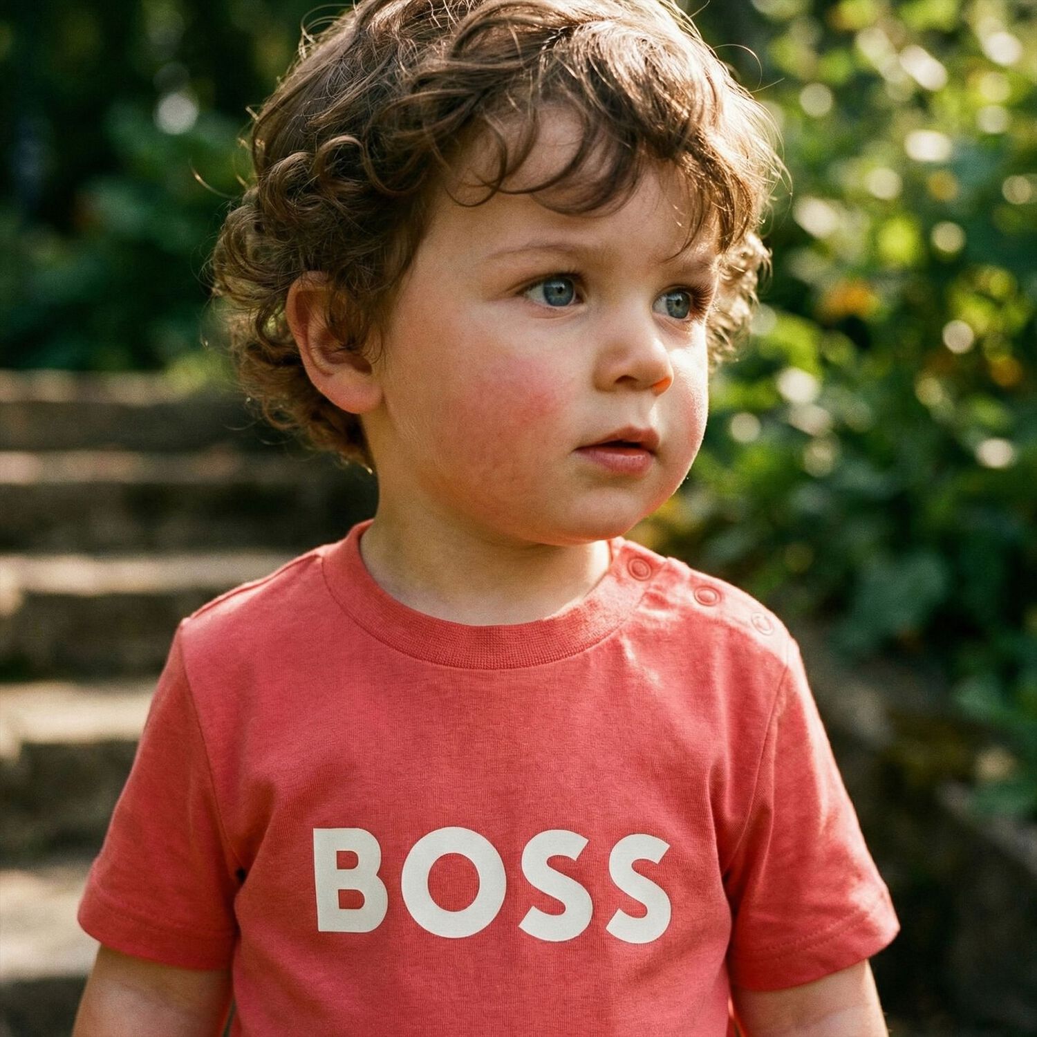 Younger Boys Mini Me Red Logo T-Shirt, 6, hi-res