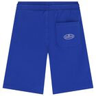 Boys Blue Logo Shorts, 2, hi-res