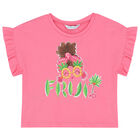 Girls Pink Palm Tree Skirt Set, 1, hi-res