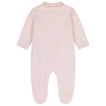 Baby Girls Pink Embellished Babygrow