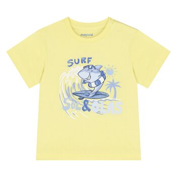 Younger Boys Yellow Shark T-Shirt