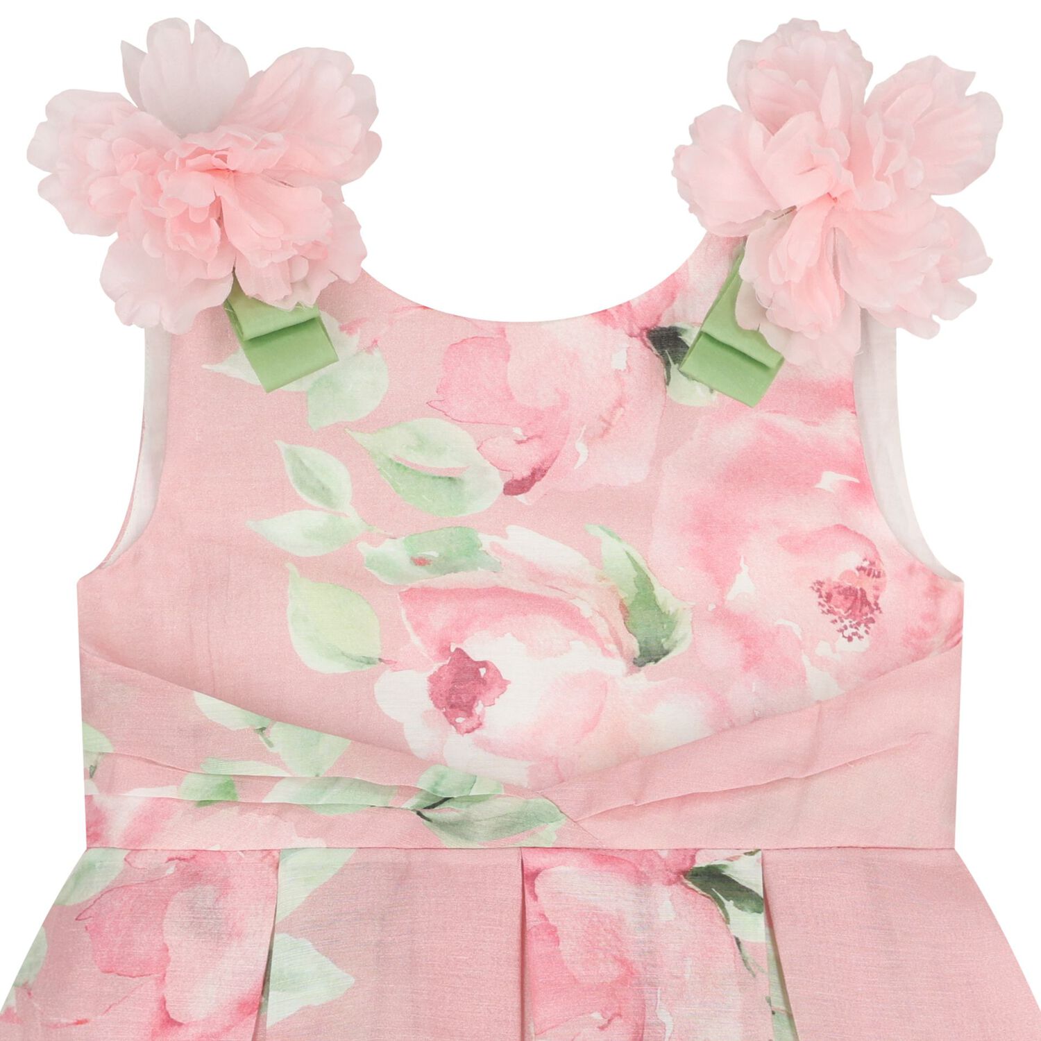 Girls Pink Floral Dress, 1, hi-res