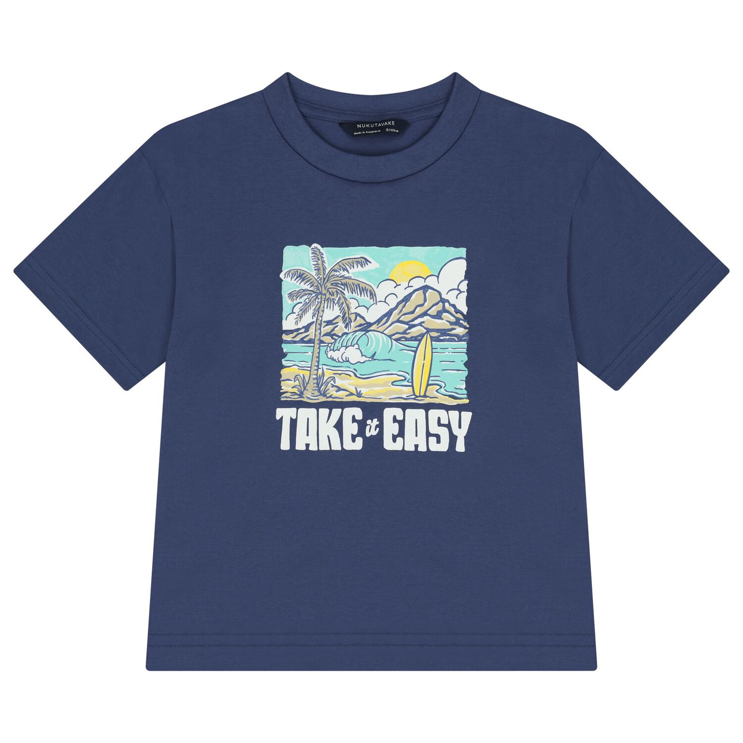 Boys Navy Blue & Yellow T-Shirts ( 2 Pack ), 1, hi-res