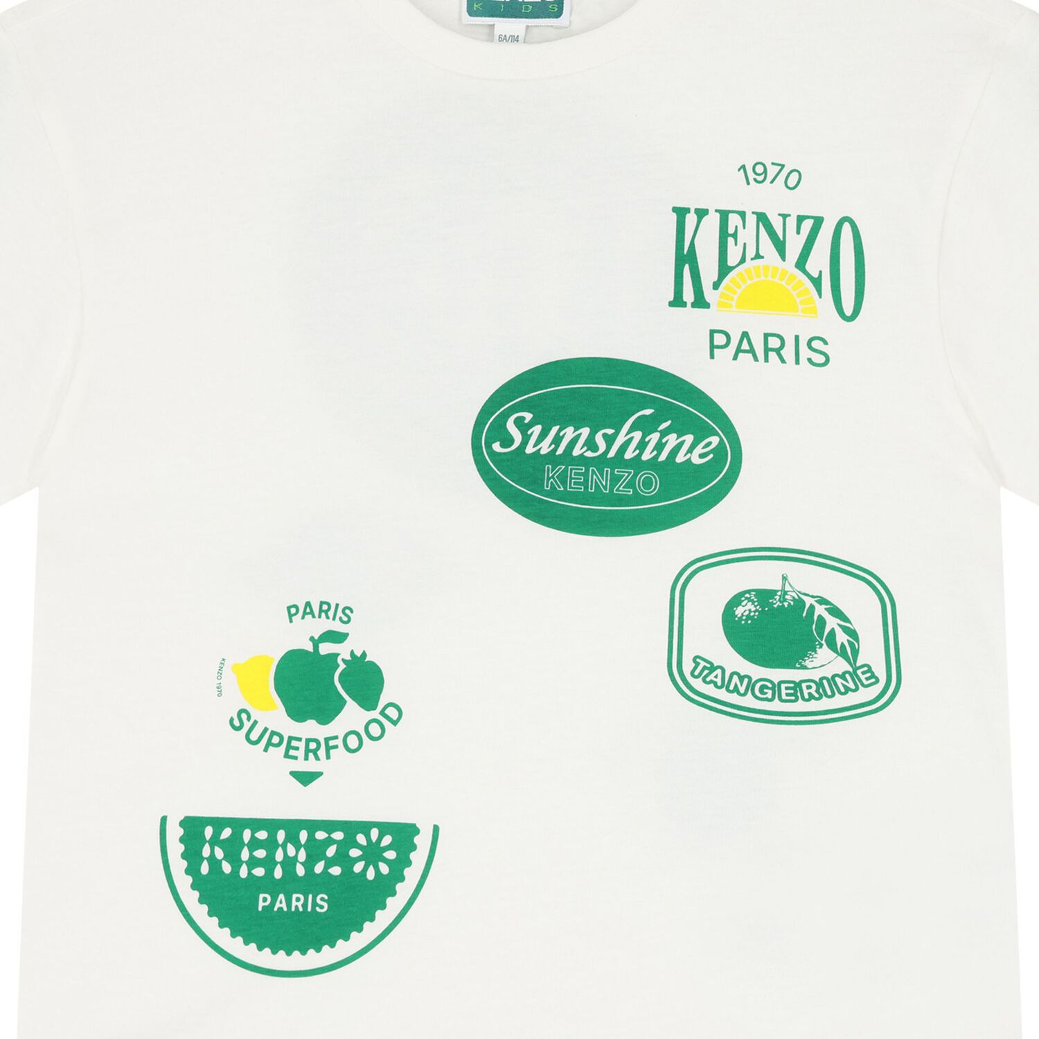 تيشيرت بالشعار باللون العاجي للأولاد, 1, hi-res