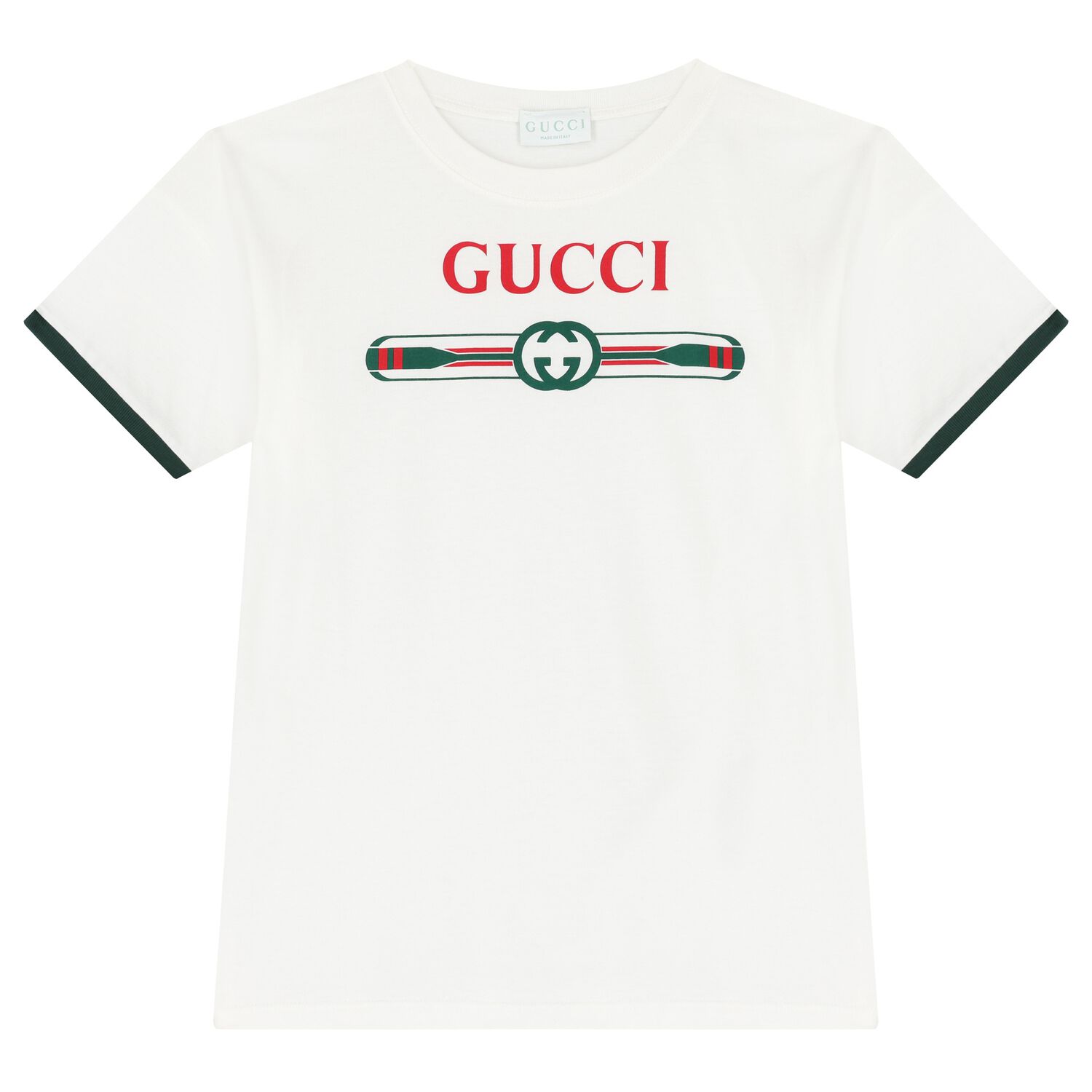 تيشيرت قطن بالشعار باللون الابيض , 1, hi-res