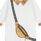 White & Beige Geo Map Babygrow Gift Set , 2, hi-res