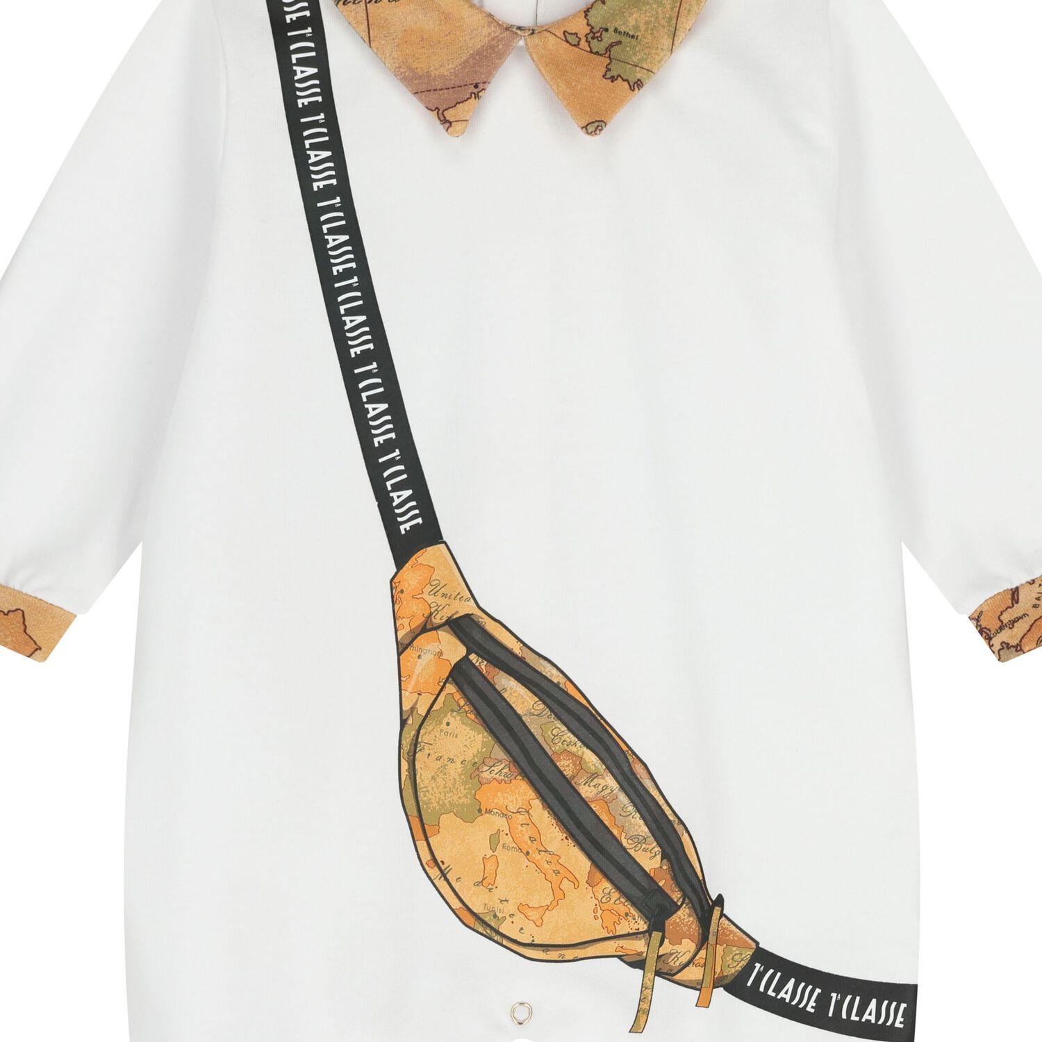 White & Beige Geo Map Babygrow Gift Set , 2, hi-res