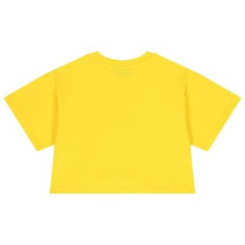 تيشيرت بنات بالشعار بطبعه تيدى بير باللون الاصفر 
