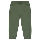 Baby Boys Ivory & Green Tracksuit (3 Piece), 1, hi-res