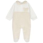 Ivory & Beige Teddy Bear Babygrow, 1, hi-res