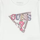 Girls White Logo Sequin Long Sleeve Top, 1, hi-res