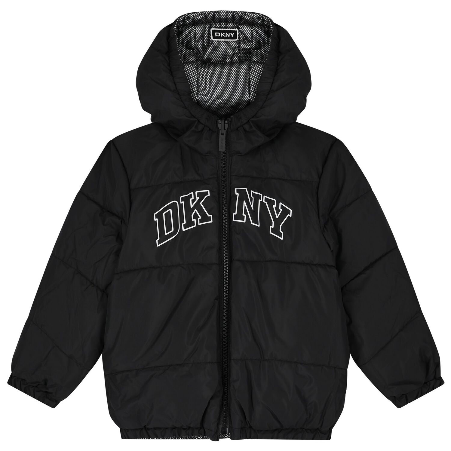 Black Logo Reversible Puffer Jacket, 1, hi-res image number null