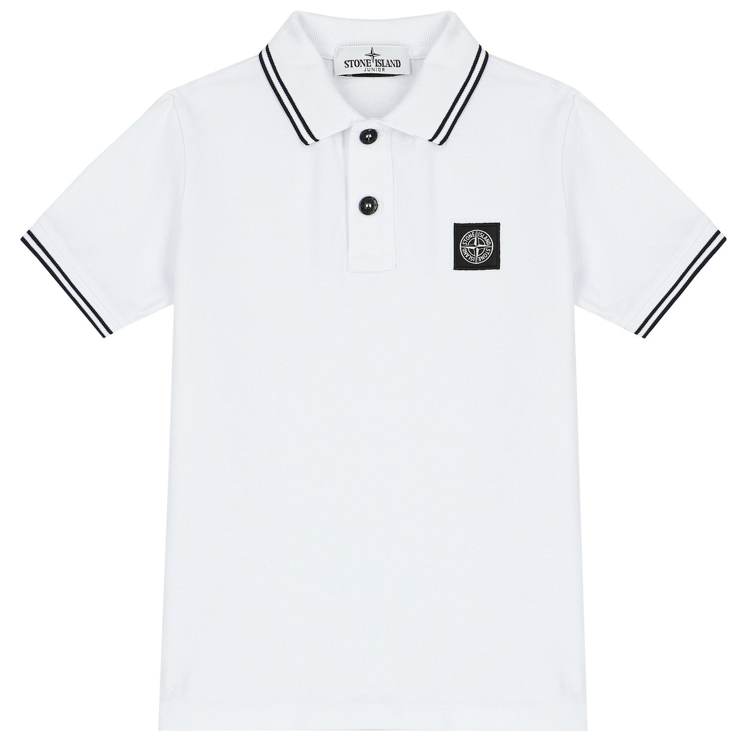 Boys White Logo Polo Shirt, 2, hi-res image number null
