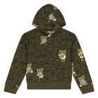 Green Teddy Bear Logo Hooded Top, 1, hi-res