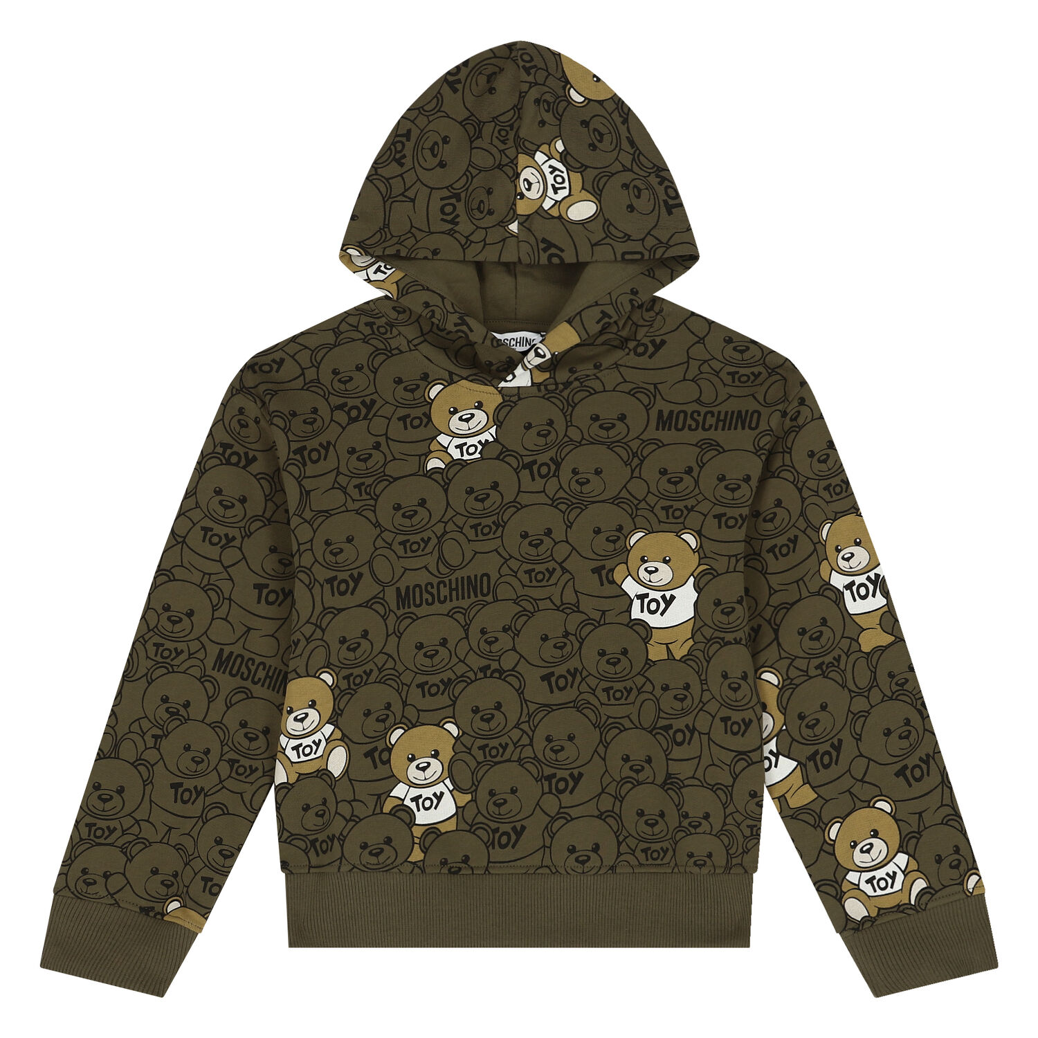 Green Teddy Bear Logo Hooded Top, 1, hi-res image number null