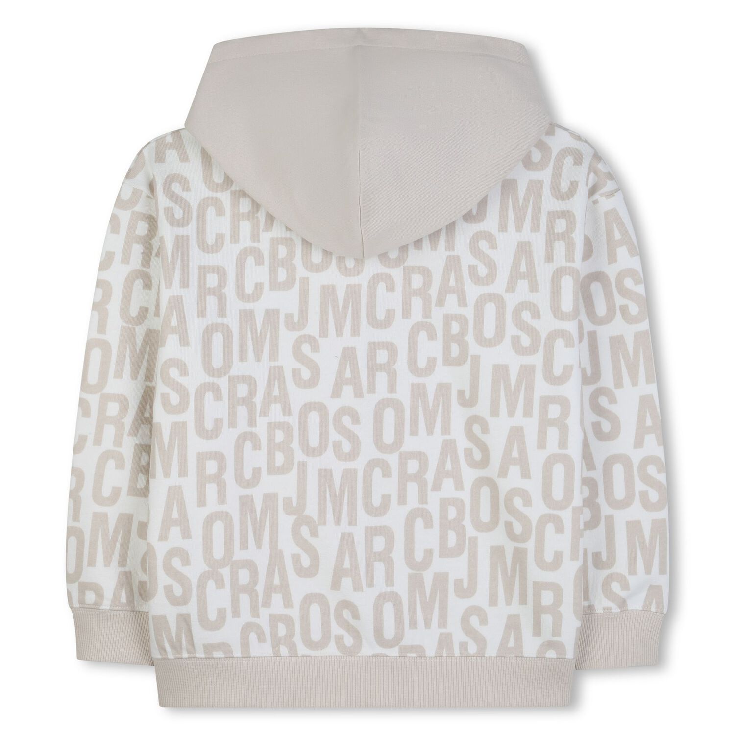 Boys White & Beige Logo T-Shirt, 1, hi-res