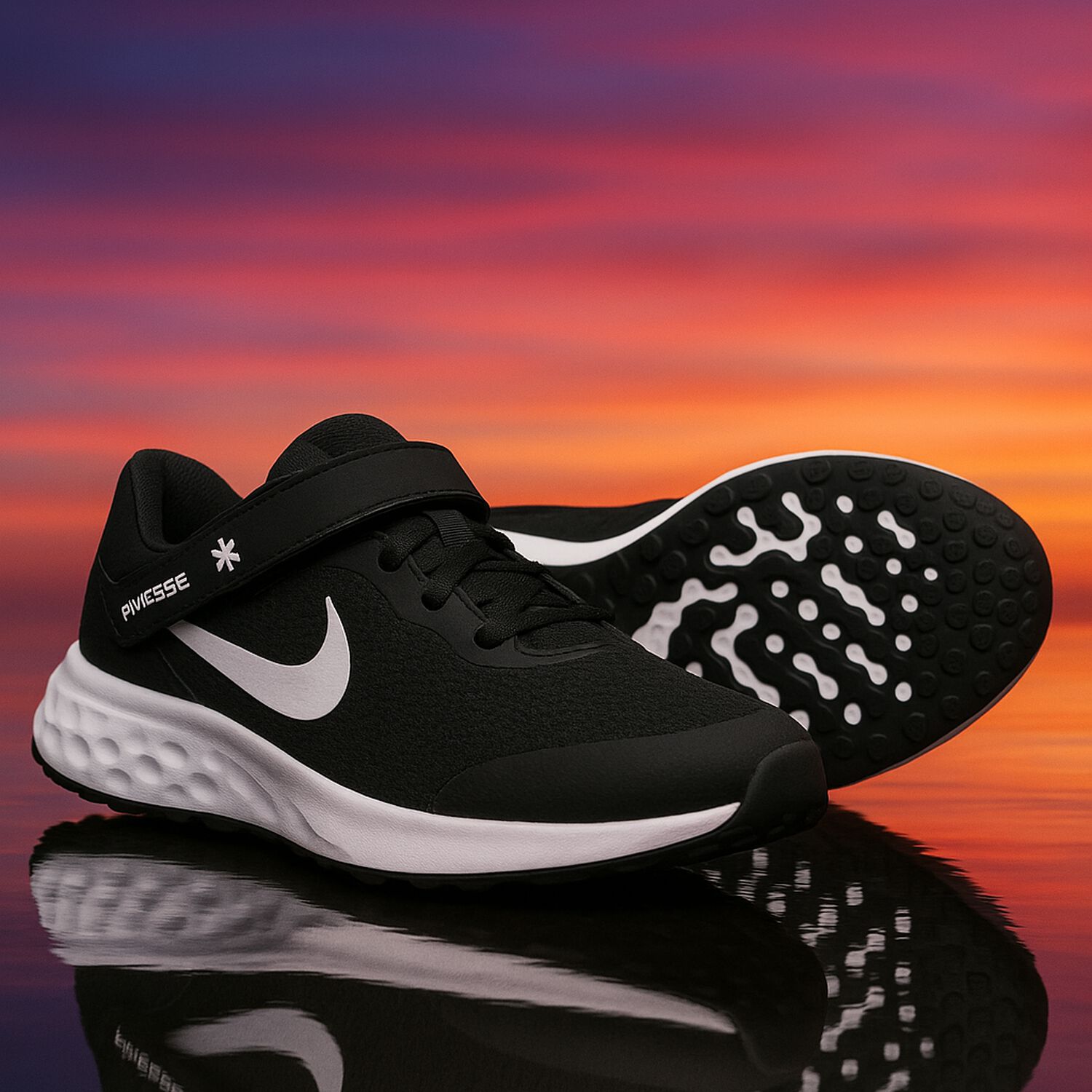 حذاء ريفوليوشن 6 فلاي-ايز باللون الأبيضوالأسود, 1, hi-res