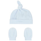 طقم قبعة وقفاز باللون الأزرق للأولاد, 1, hi-res