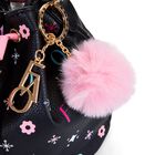 Girls Black & Pink Leather Handbag ( 18CM ), 1, hi-res